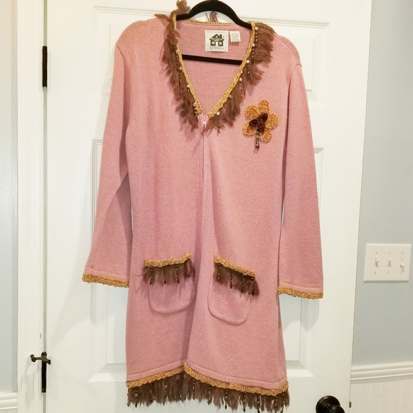 Storybook Knits Sweaters - STORYBOOK KNITS pink with fringe sweater